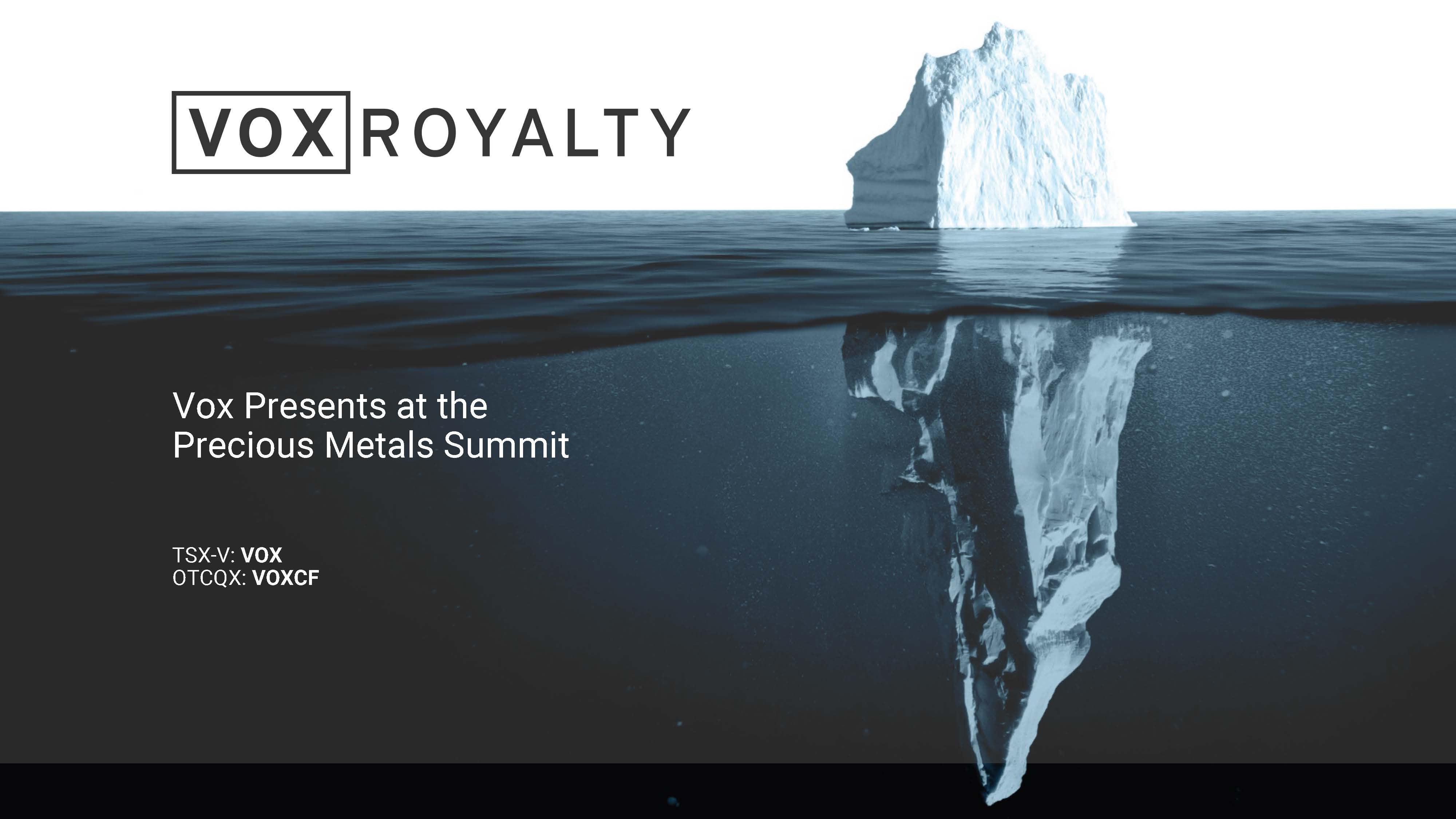 Vox Royalty presents at the Precious Metals Summit on September 10, 2021